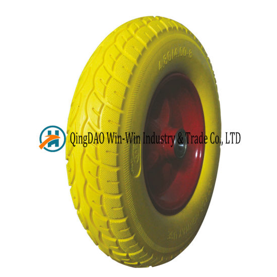Flat Free PU Wheel for Construction Wheelbarrow (4.80/4.00-8)